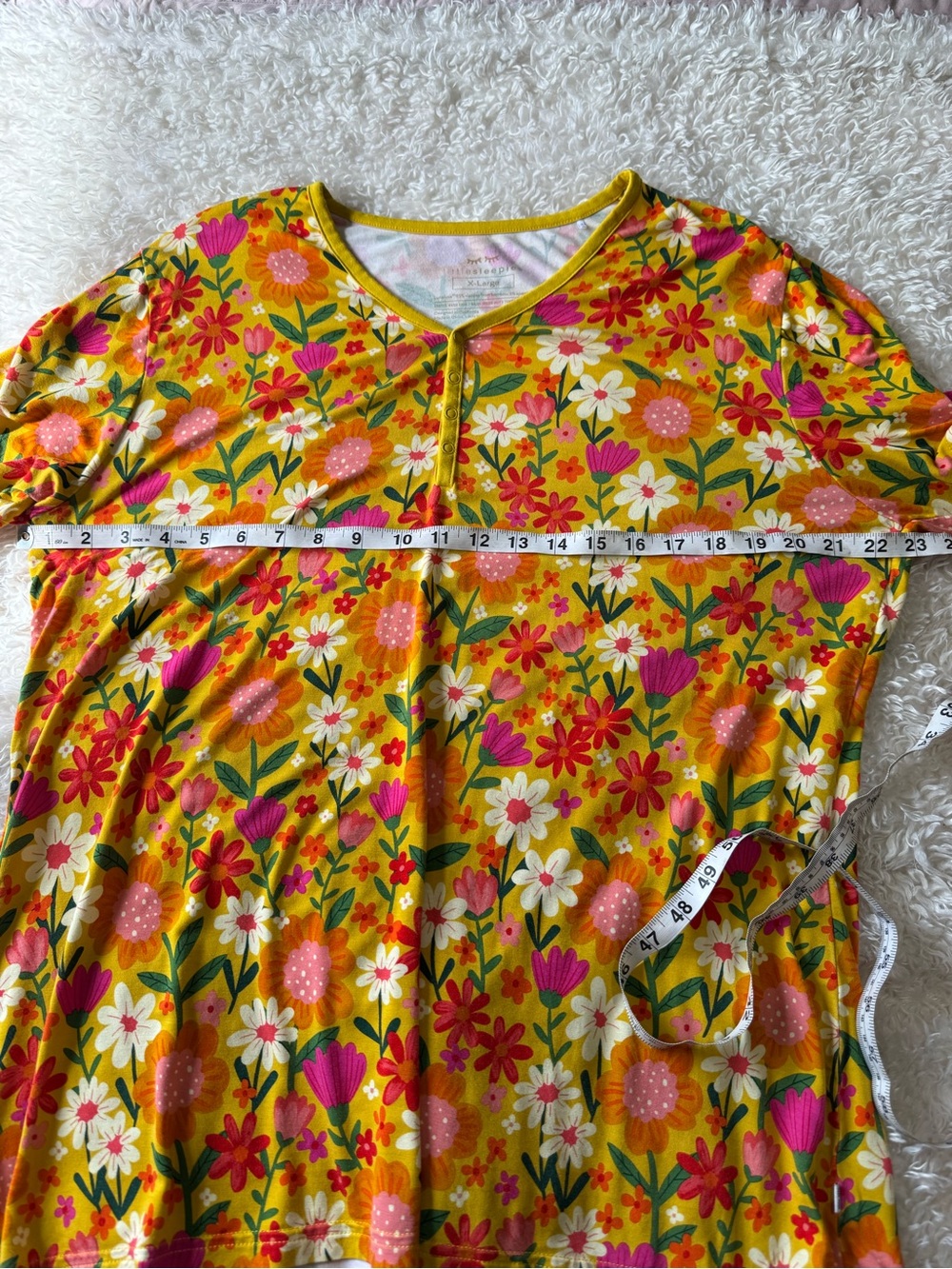 Little Sleepies Sunny Garden Floral Bamboo Spandex Pajama Set Women’s Size XL - Picture 6 of 16